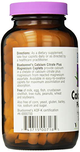 Bluebonnet Calcium Plus Magnesium Caplets, 180 Count #TOP2
