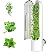 DRSUMLF Herb Storage Container Herb Saver Fresh Herb Keeper, Mint Parsley Asparagus Keeper, Keep-...