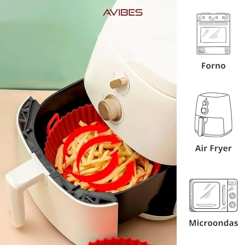 Forma de Silicone para Air Fryer, 6 Unidades, Silicone para Air Fryer, Reutilizável, Antiaderente, A