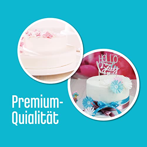 DECOCINO Fondant weiß – 1 Kilo Vorteilspack – ideal zum Verzieren von Kuchen, Torten, Cakepops – palmölfrei & vegan - Image 3