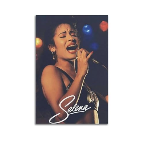 XUWSEWNE Póster estético de Selena Quintanilla para pared, diseño de música y películas, pintura decorativa para sala de estar, dormitorio, 40 x 60 cm, estilo sin marco