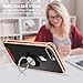 DAUPIN Compatible with iPhone 8 Plus Case with 360 Rotation Metal Ring Holder Stand, Support Magnetic Car Phone Mount Soft TPU Bumper PC Clear Hard Protective Phone Case for iPhone 7 Plus (Rose Gold)