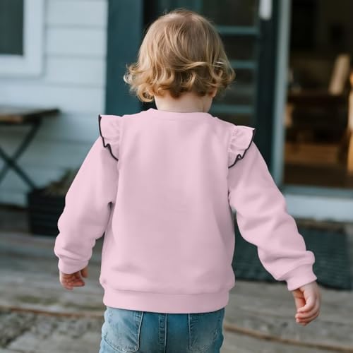 GePrint Toddler Girl Sweatshirt Clothes Outfit Comfortable Warmth Long Sleeve Pullover Crewneck Tops Shirts for Girls 1-84