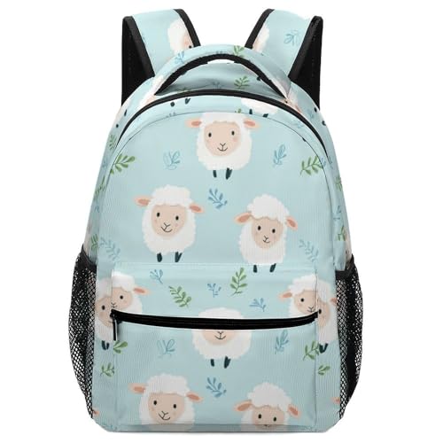 Cute Sheep Pattern Funny Backpack Casual Daypack Lightweight Shoulders Bag for Men Women Cute Print