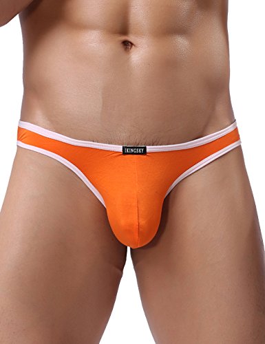 iKingsky Men's Low Rise Modal Bikini Briefs Sexy Brazilian Back Mens Underwear2