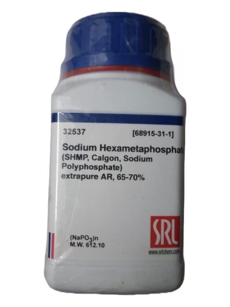 Sodium Hexametaphosphate extrapure AR, 65-70% (CAS NO 68915-31-1) Molecular Formula : (NaPO3),(SHMP, Calgon, Sodium Polyphosphate) (B0BMG9T6WV) Amazon Price History, Amazon Price Tracker