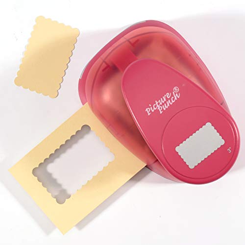 Vaessen Creative Craft Paper Punch Xxxl, Scalloped Rectangle, For Diy Projects, Scrapbooking And Card Making, 12.7 X 8.5 X 6.7 Cm, Multi-Colour #TOP5