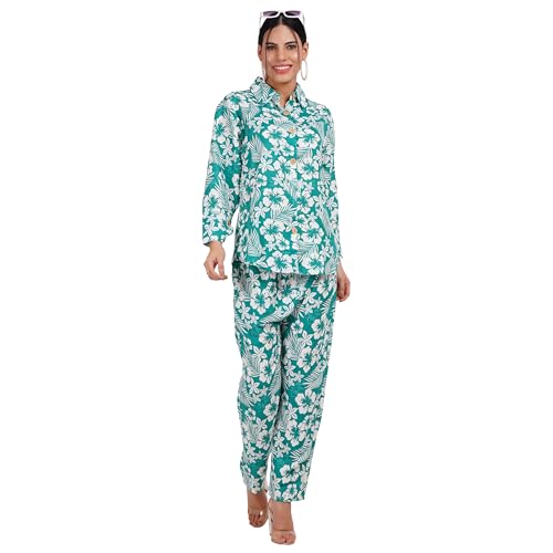 Image of Women's Co-Ord Set - Casual Wear Shirt & Pant Set | Fancy Top and Bottom Outfit | Full Matching Set for Women | Stylish Kurta Pant Set