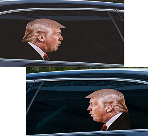 Greenf 2PCS Trump Stickers Car Window Stickers Car Decal Donald Trump Stickers Window Cling Easy Removal Leaves No Residue