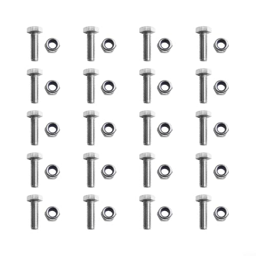 Lot de 20 boulons et écrous pour souffleuse à neige HS1132 HS624 HS828 HS928 HS724 Pièces de rechange en métal