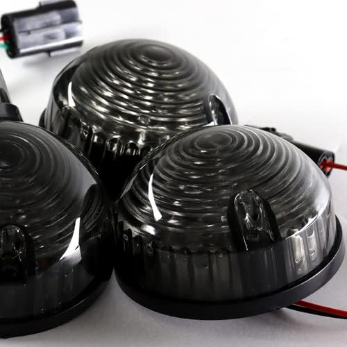 LED Complete Upgrade Light Kit Front Indicator Light & Stop Tail Light & Front Side Light Compatible with 1983-1990 Land Rover 90 110 & Compatible with 1990-2016 Land Rover Defender (Smoke Lens)