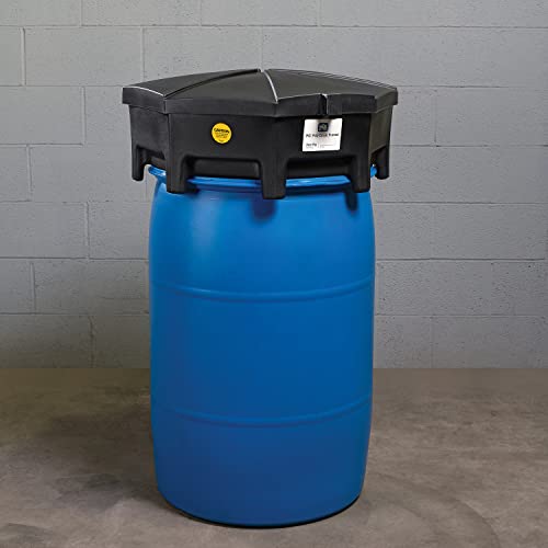 New Pig Drum Funnel Universal Poly Drum Funnel With Hinged Lid For 55 Gal. Plastic Or Steel Tight-Head Drums Black Drm672-Bk #TOP5