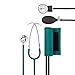 Medline Compli-Mates Professional Aneroid Sphygmomanometer and Dual-Head Stethoscope Kit with Carrying Case, Teal, Adult Size, 1 Kit