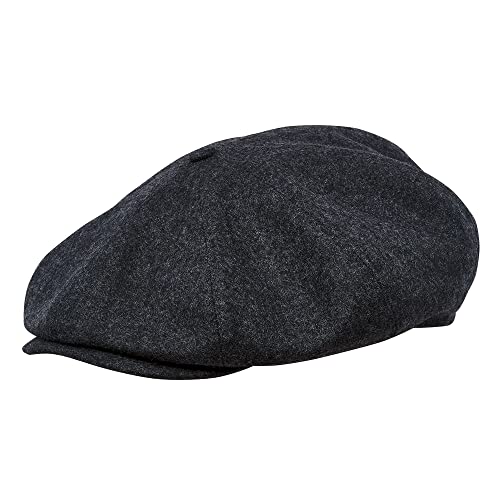 Sterkowski Peaky Style Cap | Wool Newsboy Cap For Men | Newsboy Hats For Men Caby Hats Vintage Hats For Men Thomas Shelby Hat 1920S Newsboy Hat Driver Cap Cabbie Hat Paperboy Hat Dark Gray 61 Cm #TOP2