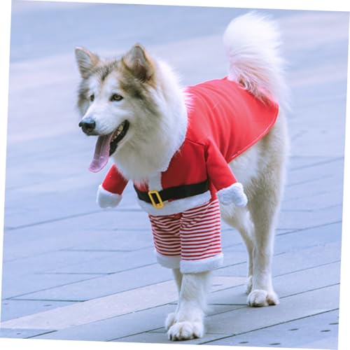 Disfraz de Santa Claus para perros y gatos 5XL rojo miniatura 4