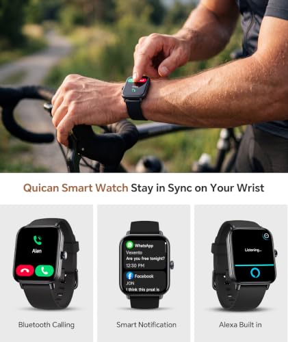 Image of Quican Smart Watches for Women /Men, 2 Bands, Compatible for Android iPhone