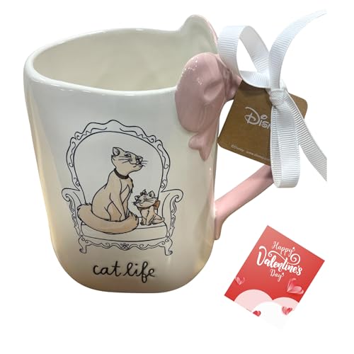 Mug cerámico Rae Dunn 16 oz con asa en forma de corazón miniatura 1