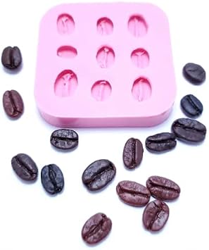 Coffee beans Real size coffee beans Silicone mold