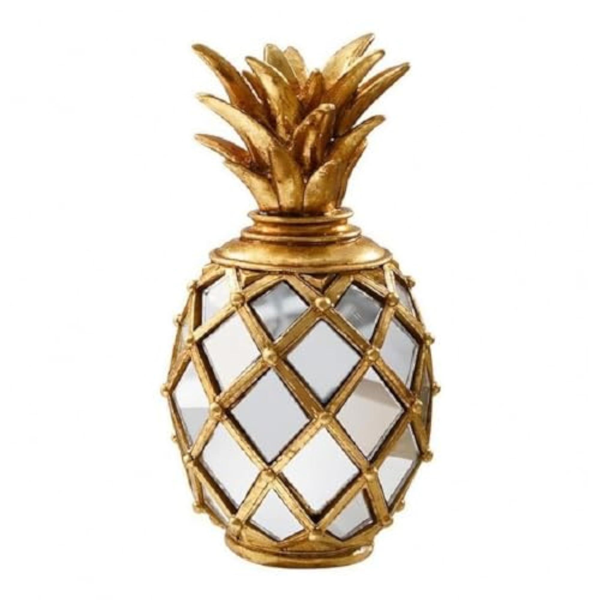 Lattice Pineapple Candleholder, Resin Faceted Pineapple Holder