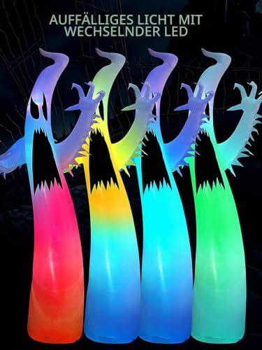 EBANKU 12Ft Halloween Inflatables Ghosts Dekoration mit LED-Lichtern – Ansicht 2