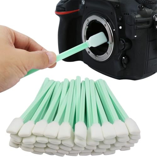 Kit de 50 hisopos de espuma para limpieza, sin pelusa, multiusos para impresoras de inyección de tinta, lentes, dispositivos electrónicos y superficies delicadas. Hisopos de algodón duraderos.