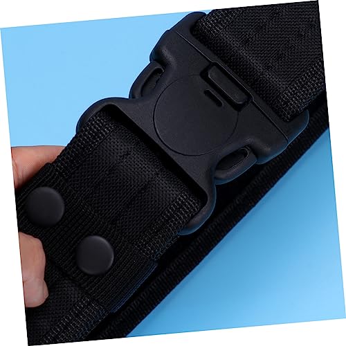 1pc Men's Canvas Outdoor Belt Plastic Buckle Lightweight Waistband for Sports Hunting Riding and Casual Wear Black3