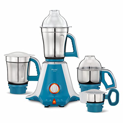 Preethi Aries MG 216 mixer grinder 750 watt, Green, 4 Jars, Vega W5 motor with 5yr Warranty & Lifelong Free Service