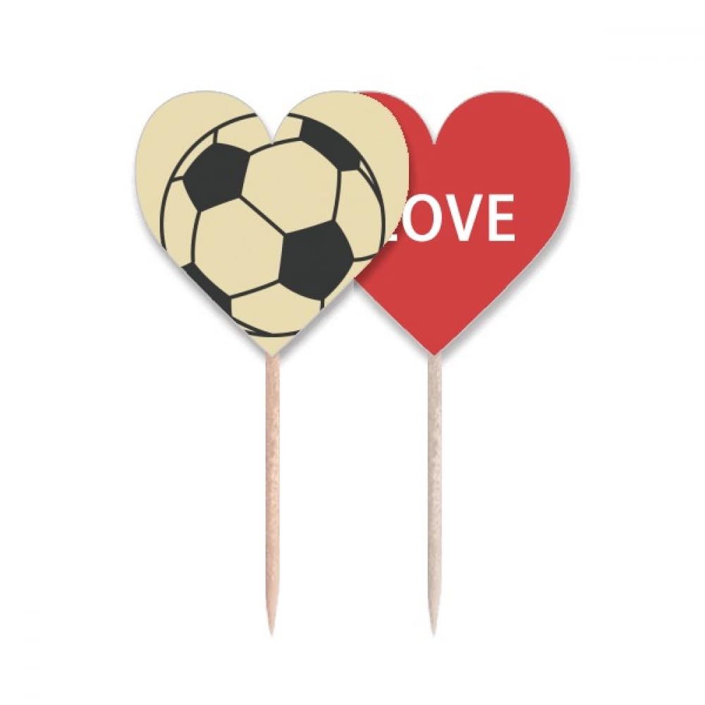 Cure-dents dessin football et cœur pour apéritif convivial