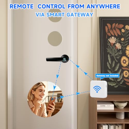Orcahived Fingerprint Door Lock with Keypad, 5-in-1 Smart Door Knob - image 8