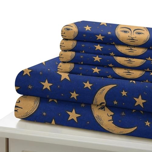Housse de couette lune et soleil microfibre ultra douce parure de lit résistante - 7