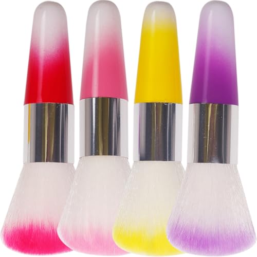 Brochas para maquillaje y limpieza de uñas con mango plástico ergonómico