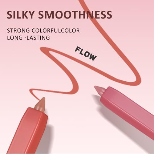 Nude Lip Liner Lipsticks for Women Long Lasting - High Pigmented Velvet Waterproof Lipsticks Lip Pencil for Sculpting & Filling, Ideally Defined Lips - Natural Lip Liner Makeup Gift, Honey Peach - Image 6