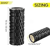 Foam Roller for Gym Equipment - Lightweight Black Foam Rollers for Muscles and Back Massagers for Pain Relief - Premium Quality Massage Tool by Zuvo - Image 2