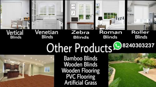 Image of Polyester Vertical Blinds /Curtains and Shades for Home Furnishing(Balcony,Kitchen,Bedroom,Bathroom etc) White (3ft(W) * 3ft(ht))
