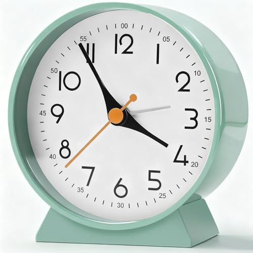 Azyh Reloj despertador analógico sin tictac