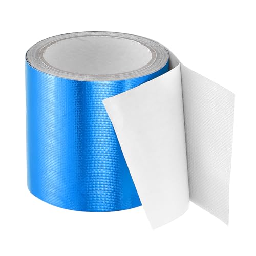 Image of PATIKIL Awning Repair Tape 4 inch x 26ft Waterproof Canvas Tape High Adhesive Tear Repair Patch Kit for PVC Tarpaulin Tent Awning Fabric RV Sail Boat Cover, Blue
