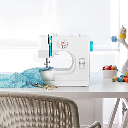 Sewing Machines Portable Mini Sewing Machine For Beginners And Kids, Electric Heavy Duty Household Mending Stitching Machine, Built-In 12 Stitches And Reverse Sewing, Blue #TOP6