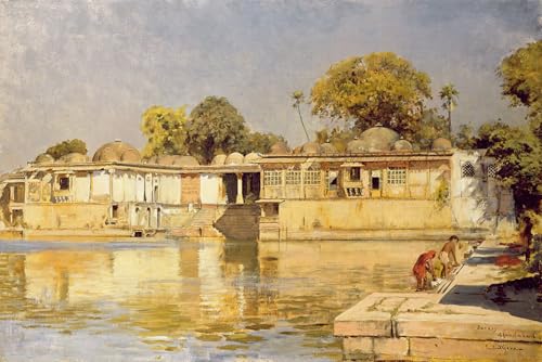 Posters décoration lac à Sarkeh d'Ahmedabad Inde tableaux mural grand format toile 60x90cm