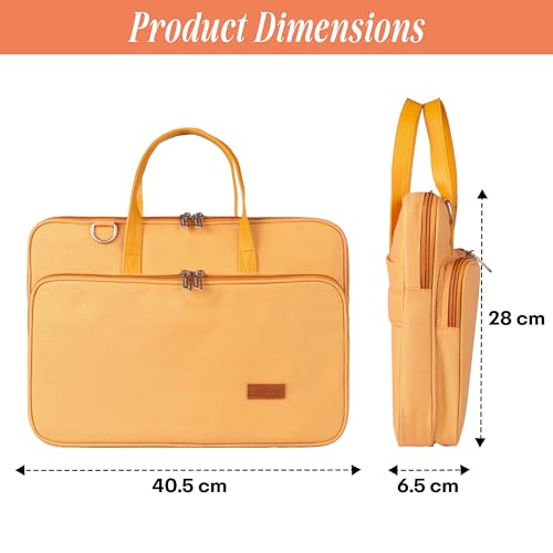 Image of Protecta Windfall 15.6 Inch Laptop Bag for Men & Women - Durable, Water-Repellent Office & Travel Macbook Messenger Bag with Padded Laptop Sleeve, Stylish Bag for Work, School and College