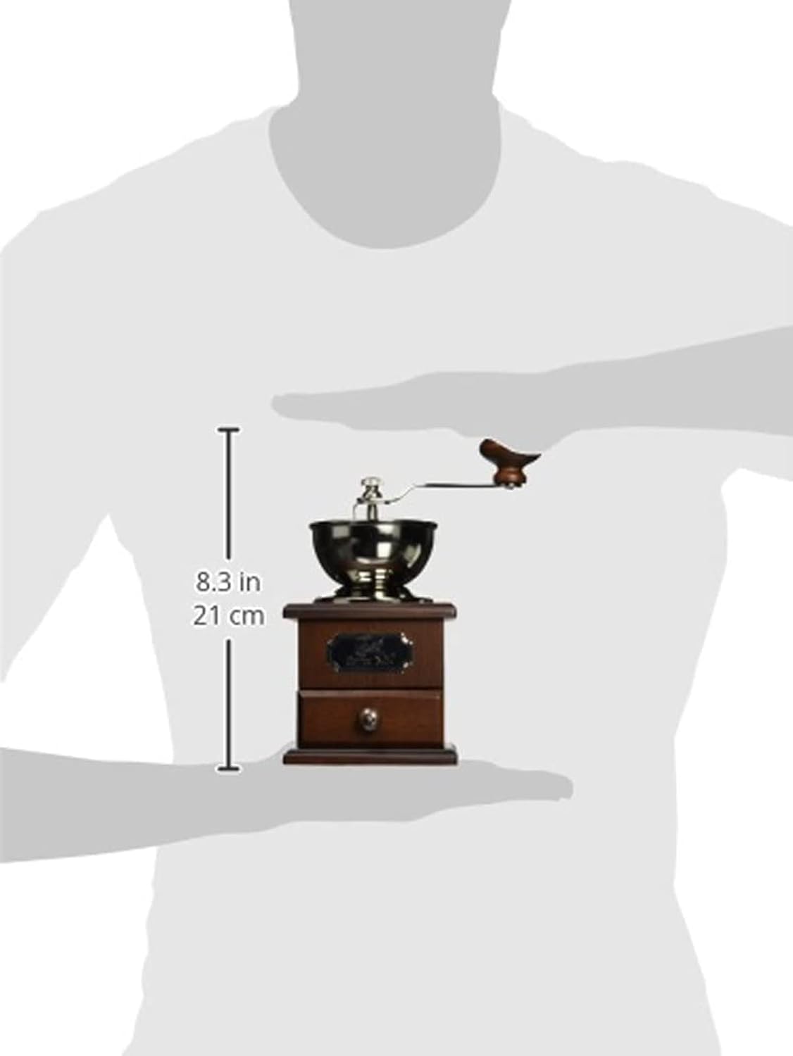 Melitta MJ-0503 Coffee Mill, Hand Grinder, Manual, Wood, Classic Type, Brown