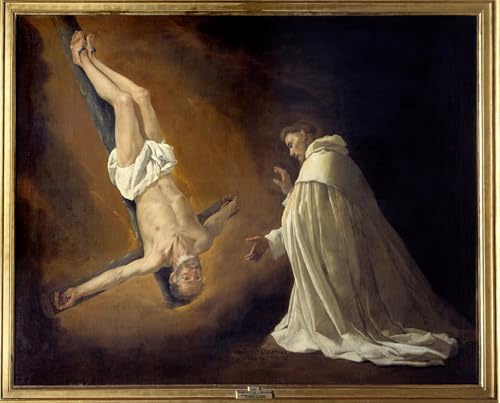 Pintura mural Francisco De Zurbaran de 60x90cm para decorar el dormitorio con arte clásico