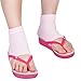 Bememo Soft Ventilate Gel Heel Socks Open Toe Socks for Dry Hard Cracked Skin Moisturizing Day Night Care Skin, 3 Pairs (Pink, Turquoise, Grey)