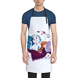 [BWMSVAXN] アナと雪の女王 エプロン 首掛け 長さ調整タイプ H型 肩掛けタイプ ポケット付き 大人用 汚れにくい おしゃれ かわいい