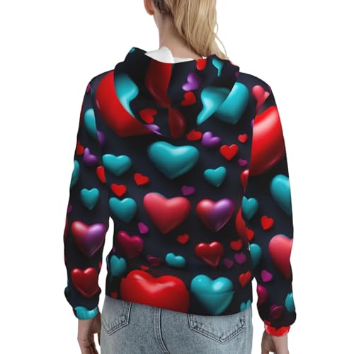 Sweat à capuche romantique cœur rouge : exprimez votre douceur ce week-end