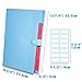 Selizo 6 Pcs Expanding File Folder with 5 Pockets Organizer Plastic A4 Size and 168 Pcs File Folder Labels for School Teacher and Office