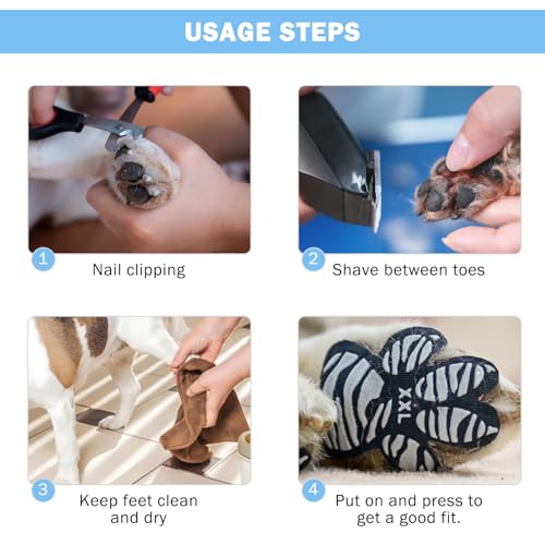 SCENEREAL Protetor de pata antiderrapante para cães idosos pequenos, médios e grandes, adesivos de p
