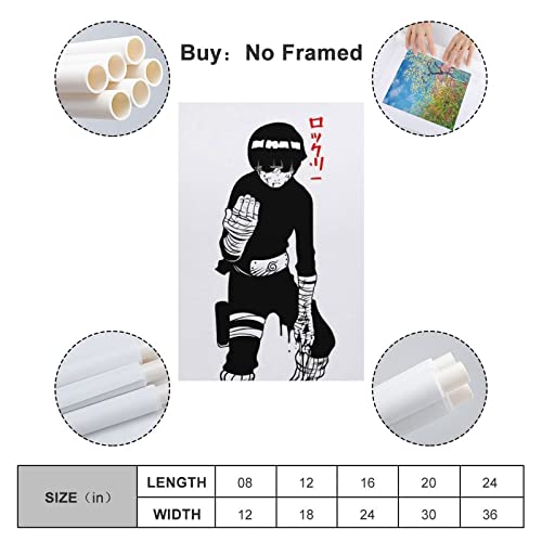 Fuzha 6Minimalist Anime Rock Lee Poster Canvas Art Poster And Wall Art Picture Print Modern Family Bedroom Decor #TOP1