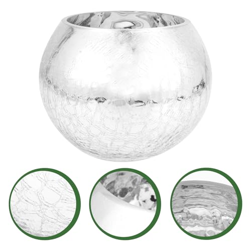 Vase en verre argenté pour composition de fleur fraîche ou sèche - 8
