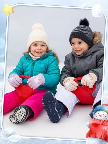 Image of EBOOT 3 Pairs Winter Kids Gloves Warm | Toddler Gloves for Boys Girls Outdoor, Full Finger Fluffy Soft Mittens for 1-11 Years Children, Multiple Colors
