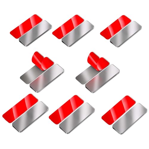 Image of 8 Pack Magnetic Cabinet Door Catch, Ultra Thin Cabinet Door Magnets, Adhesive Drawer Magnets to Stay Closed, Stainless Steel Cabinet Latch Easy Install